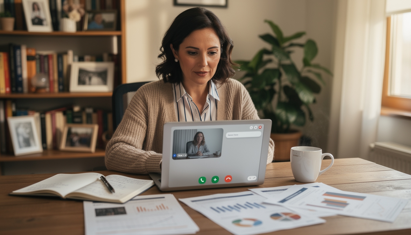 Sesión de mentoría individual en analítica web por videoconferencia
